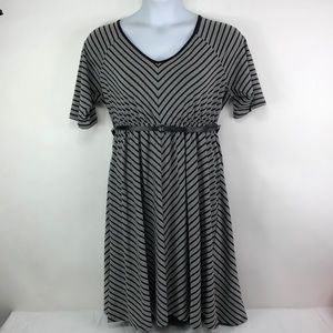 COPY - Torrid Dress Black Gray Belted Sz 2X NWT